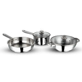 Vinod Stainless Steel Modena Cookware Set - 3 Piece (Induction Friendly)